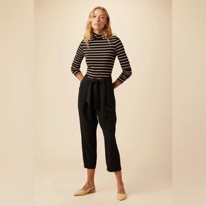 AMOUR VERT NWT Anissa tencel twill pant -black -small